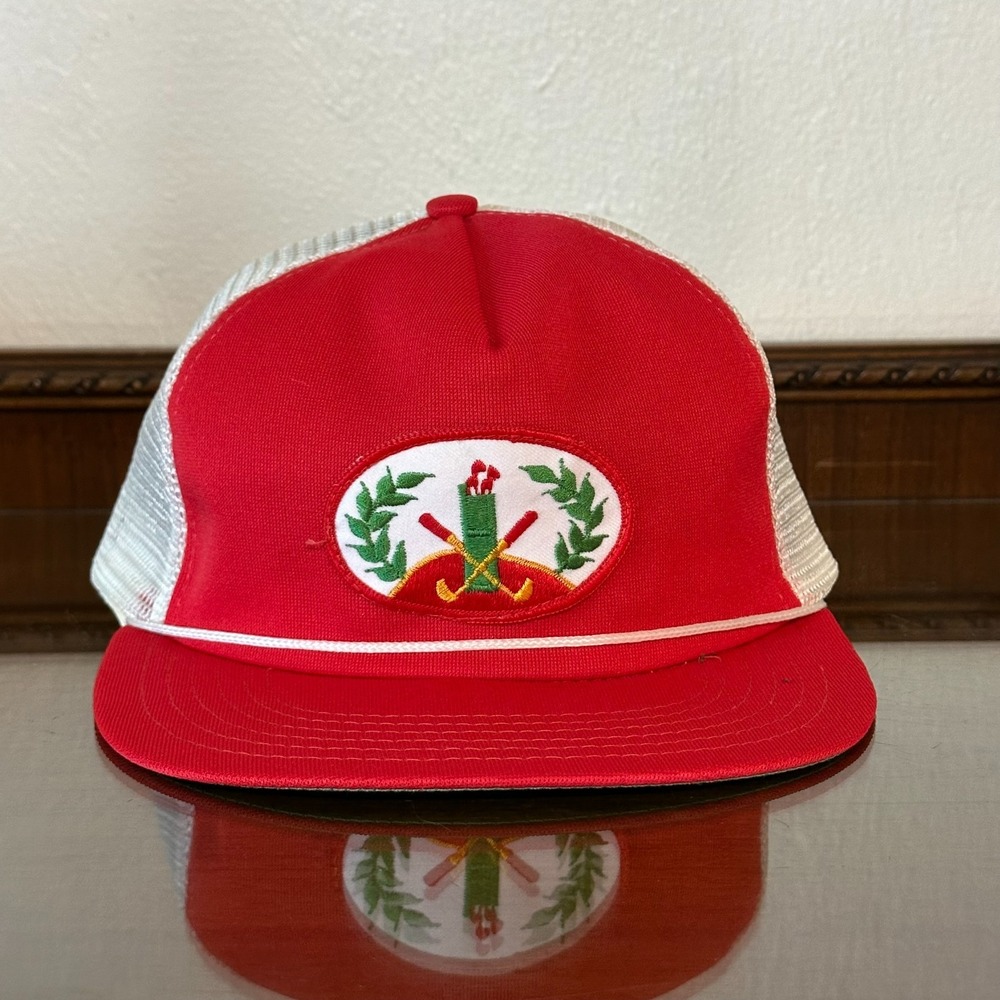 Vtg Golfers Hat Golf Snapback Mesh Trucker Hat Golf Patch Rope‎